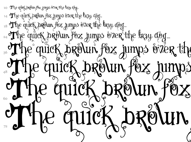 Vtks Black font waterfall